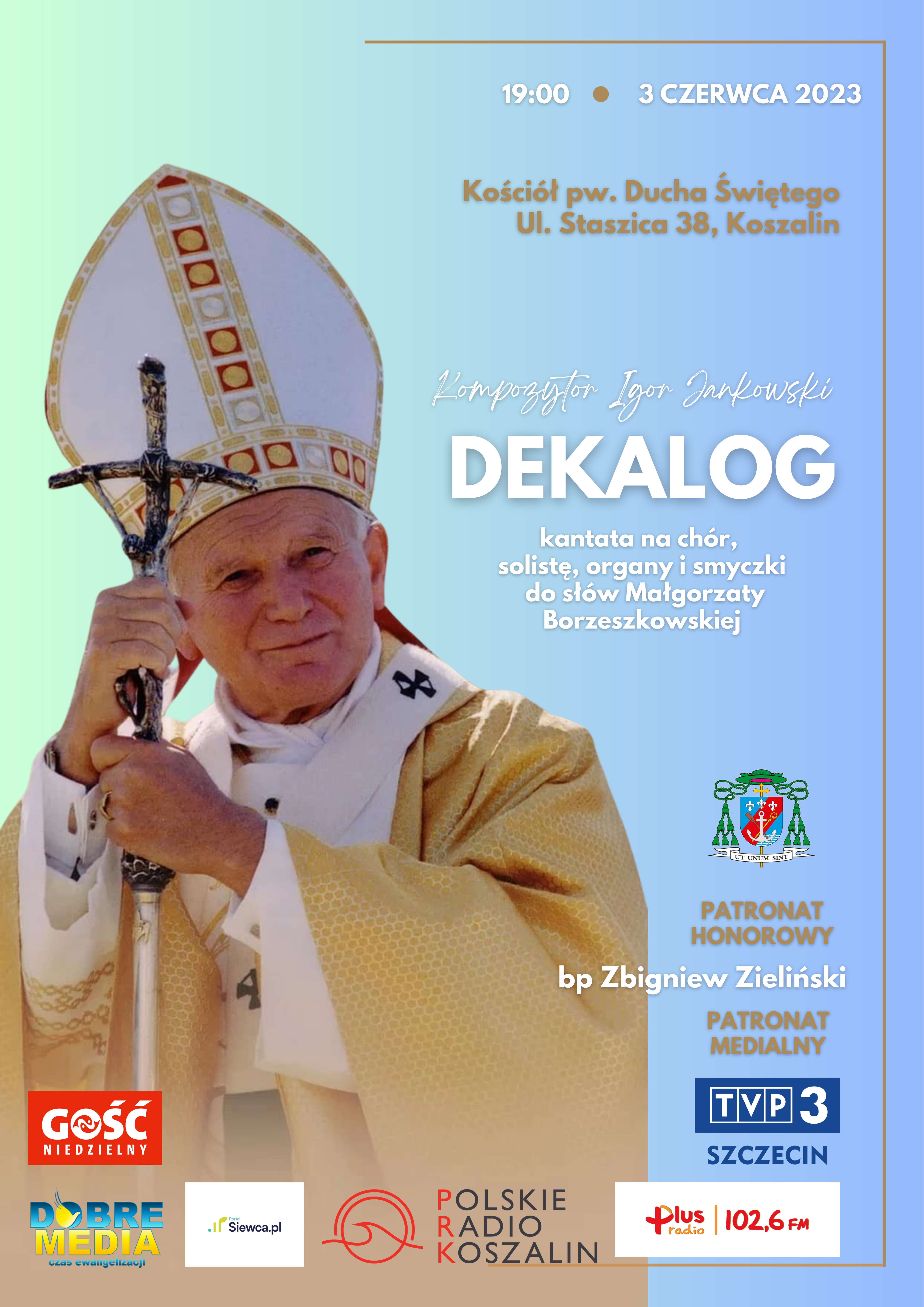 Plakat wydarzenia kantata Dekalog