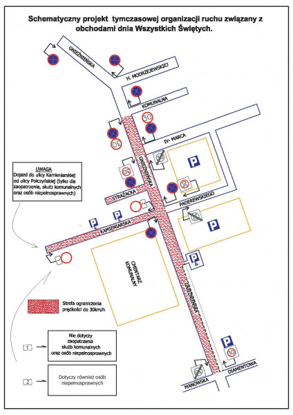 Organizacja ruchu podczas święta Wszystkich Świętych