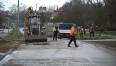 Robotnicy pracujący przy budowie nowego wiaduktu w Koszalinie