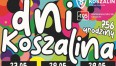 Grafika na tle kolorowych kół przedstawia napis "Dni Koszalina" i datę wydarzenia
