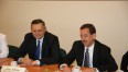 Prezydent Piotr Jedliński i ambasador USA Stephen D. Mull