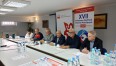 Zdjęcie przedstawia organizatorów festiwalu oraz władze miasta podczas konferencji prasowej.