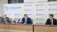 Na zdjęciu znajduje się prezydent Miasta Piotr Jedliński oraz Zastępca Prezydenta Andrzej Kierzek oraz Rzecznik Prasowy Koszalina Robert Grabowski