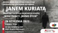 Grafika z napisem "Spotkanie autorskie z Janem Kuriatą"
