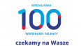 Grafika przedstawia logo Koszalińskiej 100 i napis "Do 15 kwietnia czekamy na Wasze zgłoszenia!"