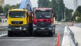 Próba obciążeniowa mostu im. Powstańców Warszawskich