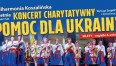 Na grafice, na której znajdują się tancerze została umieszczona informacja: Charytatywny koncert Pomoc dla Ukrainy, w ramach którego wystąpi Zespół "Słoneczko" z Żytomierza. Gdzie: Filharmonia w Koszalinie. Kiedy: 30 kwietnia 2022 r. o godzinie 17:00.