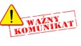 Grafika z napisem "ważny komunikat"