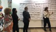 Część oficjalna wernisażu - omówienie prac przez Panią Małgorzatę Zelek z ZSP