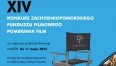 Grafika przedstawia krzesło filmowe, nazwę konkursu i datę naboru filmów