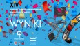 Grafika przedstawia napis WYNIKI na kolorowym tle