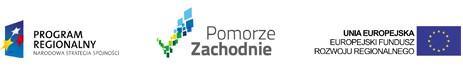 Obrazek przedstawiający kolejno w układzie poziomym Logo Narodowej Strategii Spójności Programu Regionalnego, logo Pomorza Zachodniego oraz logo Europejskiego Funduszu Rozwoju Regionalnego Unii Europejskiej