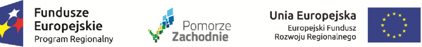 Kolorowy obrazek na białym tle, przedstawiający w układzie pionowym znak Programu Regionalnego Funduszy Europejskich, znak Pomorza Zachodniego oraz znak Europejskiego Funduszu Rozwoju Regionalnego z flagą Unii Europejskiej.