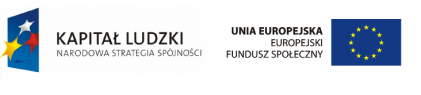 Obrazek przedstawiający logo Narodowej Strategii Spójności Kapitał Ludzki oraz logo Europejskiego Funduszu Społecznego Unii Europejskiej