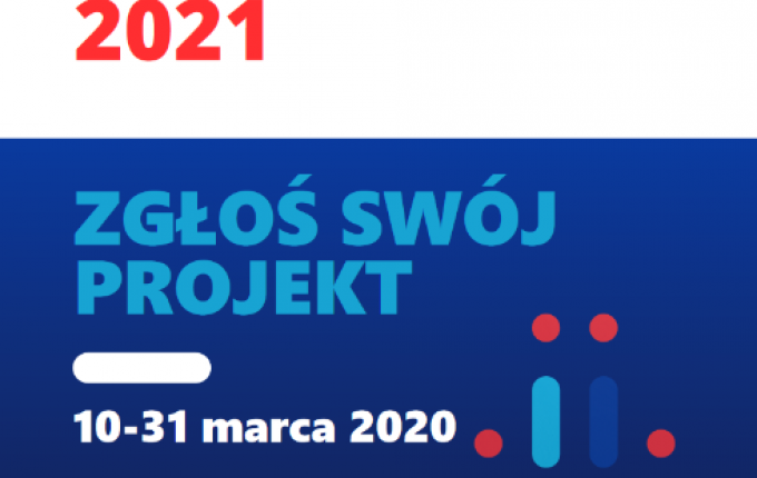 Plakat z zaproszeniem do zgłaszania projektów 