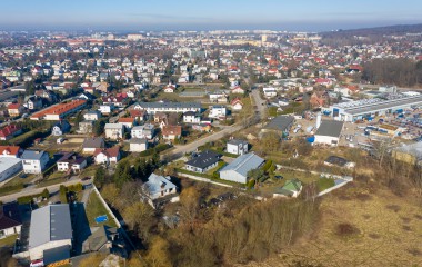 Zdjęcie przedstawia panoramę terenu Dzierżęcin - Lubiatowo