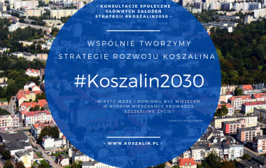 Grafika z napisem #Koszalin2030
