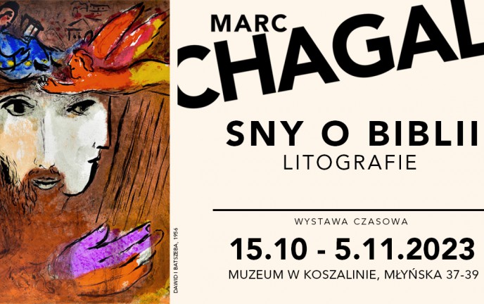 plakat wydarzenia Wystawa Sny o Biblii. Litografie Marca Chagalla