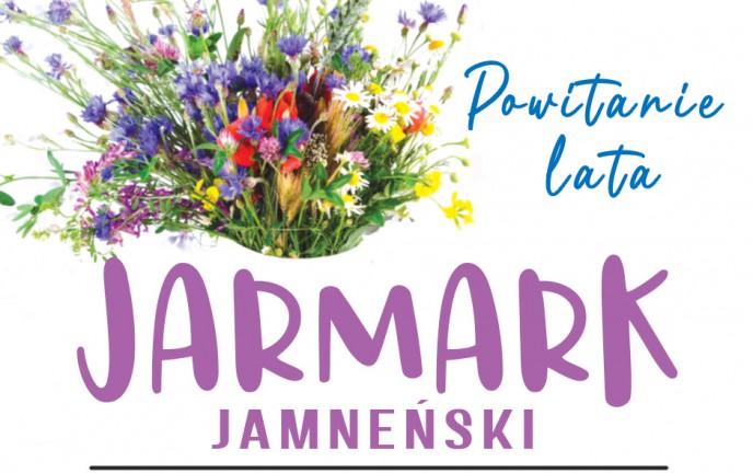 Grafika na białym tle przedstawia bukiet polnych kwiatów oraz nazwę i termin wydarzenia.