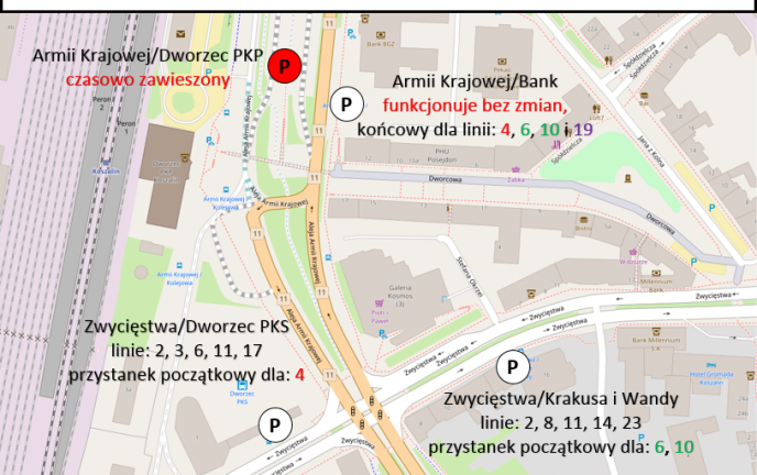 Zmiana linii autobusowych