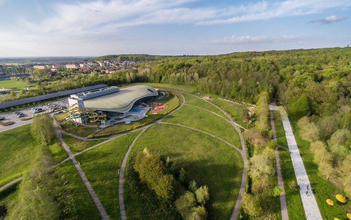panorama Koszalina z Parkiem Wodnym
