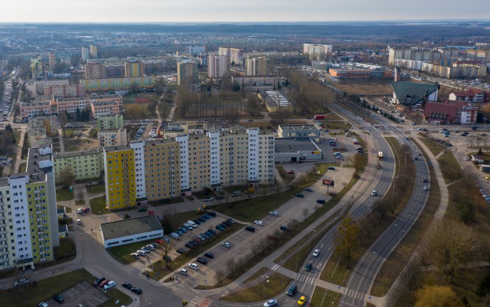 Zdjęcie z lotu ptaka Osiedla im. Melchiora Wańkowicza 