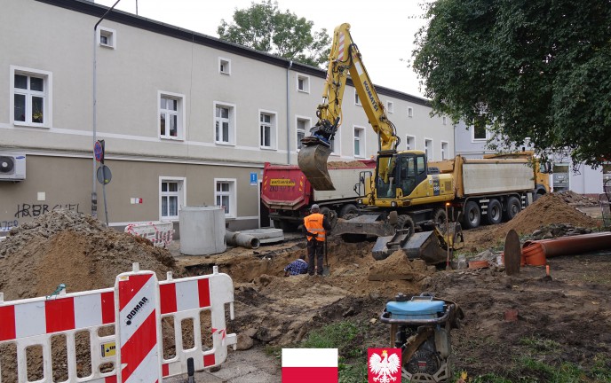 Trwa generalna przebudowa ulicy Podgórnej i naprawa Placu Kilińskiego w Koszalinie.