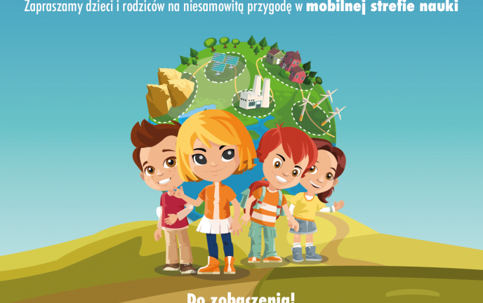 Plakat mobilnej strefy nauki Planety Energii