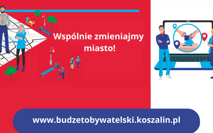 grafika zachęcająca do udziału w głosowaniu na Koszaliński Budżet Obywatelski 2022