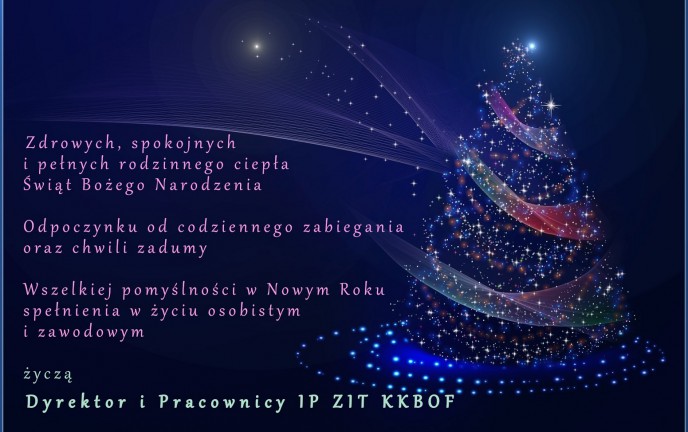 kartka z życzeniami świątecznymi - wielobarwna choinka