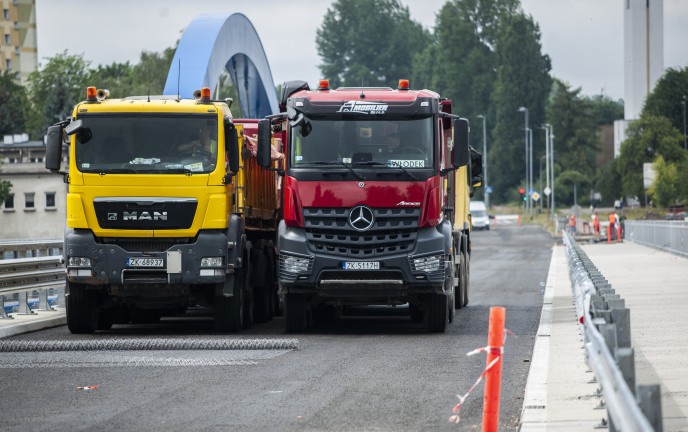 Próba obciążeniowa mostu im. Powstańców Warszawskich