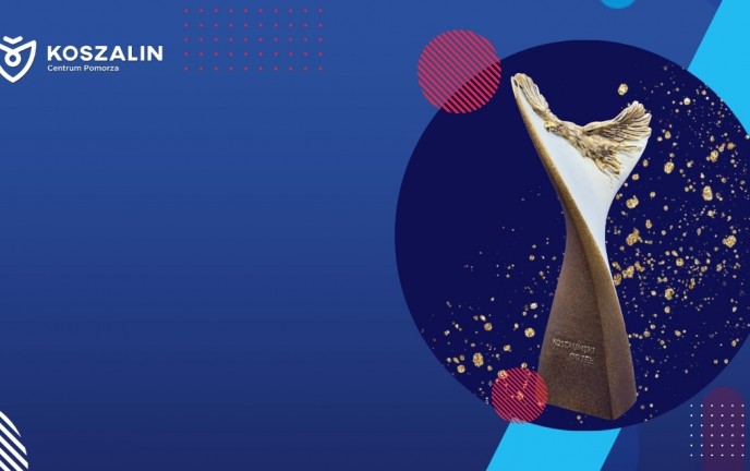 Na grafice znajduje się statuetka Koszalińskiego Orła.