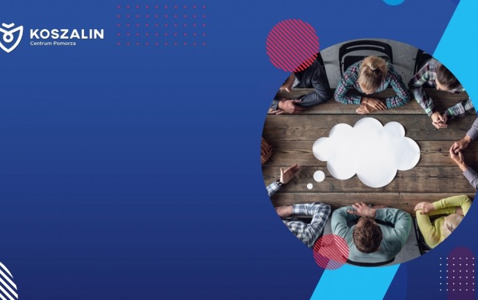 Na grafice znajduje się grupa ludzi podczas ''burzy mózgów"