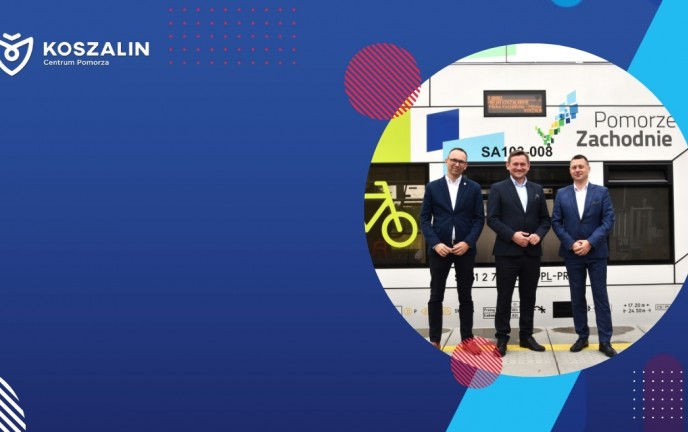 Na zdjęciu znajduje się Prezydent Koszalina Tomasz Sobieraj oraz Adam Czycz Burmistrz Mielna
