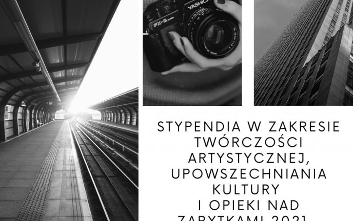 Plakat o ogłoszeniu wyników zwycięzców, którzy otrzymali stypendia 