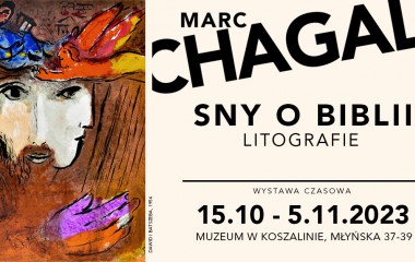 plakat wydarzenia Wystawa Sny o Biblii. Litografie Marca Chagalla