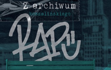 Na zdjęciu plakat promujący spotkanie w koszalińskiej bibliotece "Z archiwum koszalińskiego rapu vol.1" 