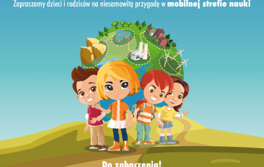 Plakat mobilnej strefy nauki Planety Energii