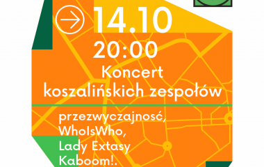 Grafika zapowiada koncert koszalińskich zespołów