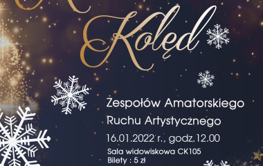 Na zdjęciu plakat koncertu kolęd w CK105