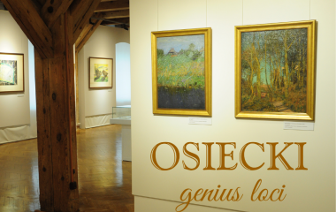 Grafika promująca wydarzenie z napisem Osiecki genius loci