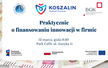 Plakat o praktycznym finansowaniu innowacji w firmie