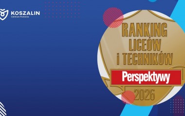 Na grafice znajduje się tarcza związana z rankingiem Szkół Ponadpodstawowych