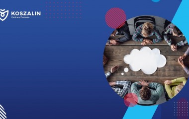 Na grafice znajduje się grupa ludzi podczas ''burzy mózgów"