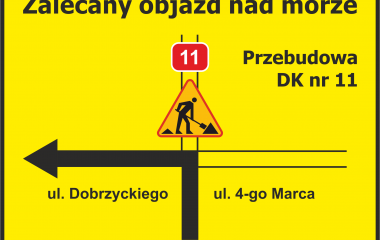 objazd przez Koszalin