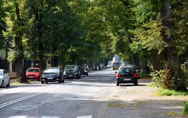 Na zdjęciu przedstawiona ul. Piłsudskiego w Koszalinie